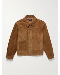 CHERRY LA - Suede Trucker Jacket - Lyst