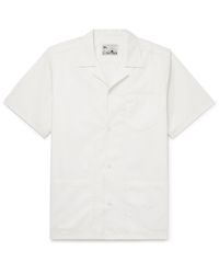 Bather - Traveler Camp-collar Cotton-poplin Shirt - Lyst