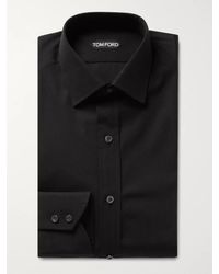 Tom Ford - Black Slim-fit Cotton-poplin Shirt - Lyst