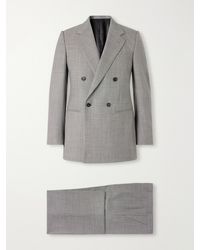 Husbands - Double-breasted Birdseye Wool Suit - Lyst