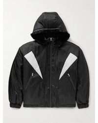Balmain - Faux Fur-Trimmed Padded Monogrammed Shell Hooded Jacket - Lyst