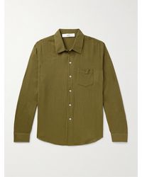 Séfr - Leo Textured-cotton Voile Shirt - Lyst