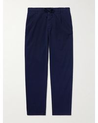 Hartford - Tanker Slim-Fit Straight-Leg Cotton Drawstring Trousers - Lyst