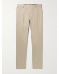 Etro - Slim-fit Cotton-blend Gabardine Trousers - Lyst