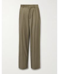The Row - Zev gerade geschnittene Hose aus Schurwoll-Twill mit Falten - Lyst