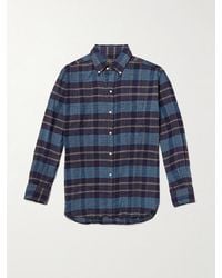 Beams Plus - Checked Wool-Flannel Shirt - Lyst