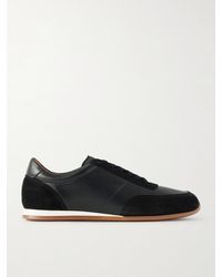 MR P. - Suede-Trimmed Leather Sneakers - Lyst