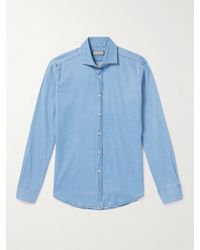 Canali - Cotton-blend Chambray Shirt - Lyst