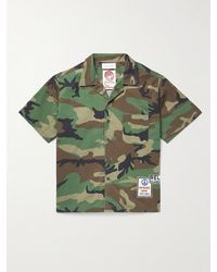 Les Tien - Camp-collar Appliquéd Camouflage-print Cotton-ripstop Shirt - Lyst