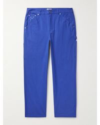Pop Trading Co. - Gerade geschnittene Hose aus Baumwoll-Ripstop mit Logostickerei - Lyst