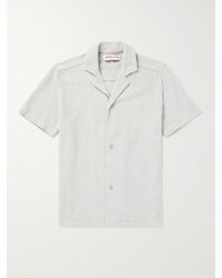 Orlebar Brown - Howell Camp-collar Cotton-terry Shirt - Lyst