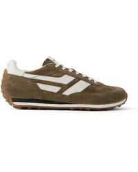 Tom Ford - Mick Leather-Trimmed Suede Sneakers - Lyst