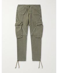 Greg Lauren - Tapered Cotton-canvas Drawstring Cargo Trousers - Lyst