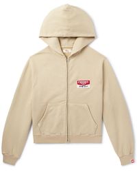 CHERRY LA - Desert Gecko Logo-appliquéd Printed Cotton-jersey Zip-up Hoodie - Lyst