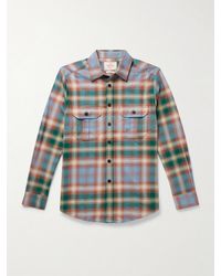 Portuguese Flannel - Log Checked Organic Cotton-flannel Shirt - Lyst