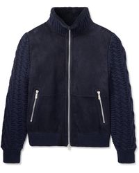 Brunello Cucinelli - Shearling And Cable-Knit Cashmere Jacket - Lyst