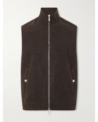 Eleventy - Brushed-Wool Zip-Up Gilet - Lyst