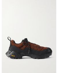 ROA - Katharina Rubber And Leather-Trimmed Brushed-Suede Hiking Sneakers - Lyst