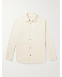 NN07 - Freddy Garment-dyed Recycled-cotton Twill Overshirt - Lyst