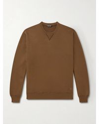 Tom Ford - Logo-embroidered Cotton-jersey Sweatshirt - Lyst