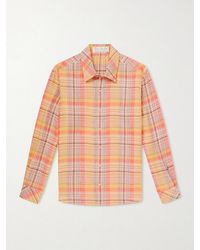 God's True Cashmere - Twilight Checked Linen Shirt - Lyst