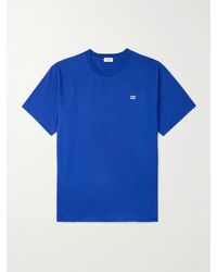 Celine - Triomphe Logo-Embroidered Cotton-Jersey T-Shirt - Lyst