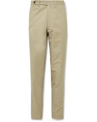 Drake's - Slim-fit Cotton-twill Suit Trousers - Lyst