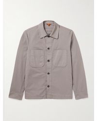 Barena - Garment-dyed Cotton-blend Gabardine Overshirt - Lyst