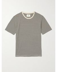 Folk - Striped Cotton-jersey T-shirt - Lyst