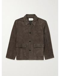 FRAME - Suede Chore Jacket - Lyst