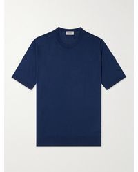 John Smedley - Kempton schmal geschnittenes T-Shirt aus Sea-Island-Baumwolle - Lyst