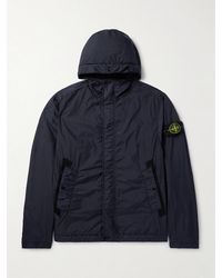 Stone Island - Logo-Appliquéd Garment-Dyed Crinkle Reps Nylon Hooded Jacket - Lyst
