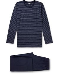 Zimmerli of Switzerland - Striped Filo Di Scozia Cotton-jersey Pyjama Set - Lyst