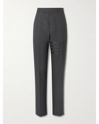 Thom Browne - Slim-fit Straight-leg Pleated Wool Trousers - Lyst