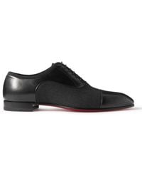 Christian Louboutin - Greggo Leather And Canvas Oxford Shoes - Lyst