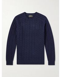 Beams Plus - Cable-Knit Cotton Sweater - Lyst
