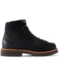 Brunello Cucinelli - Waxed-Suede Hiking Boots - Lyst