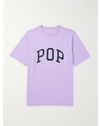 Pop Trading Co. - Logo-embroidered Cotton-jersey T-shirt - Lyst