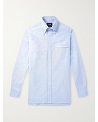 Drake's - Button-Down Collar Cotton Oxford Shirt - Lyst