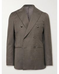 Caruso - Double-Breasted Wool-Twill Suit Jacket - Lyst