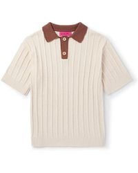 The Elder Statesman - Beach Guy Ribbed Cotton Polo Shirt - Lyst