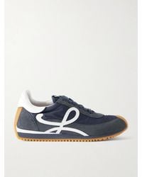 Loewe - Flow Runner 2.0 Suede-Trimmed Shell Sneakers - Lyst