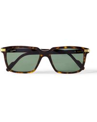 Cartier - Rectangular-Frame Acetate Sunglasses - Lyst