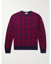 Moncler - Jacquard-Knit Wool Sweater - Lyst