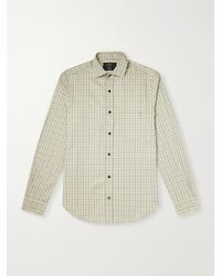 James Purdey & Sons - Logo-Embroidered Checked Cotton-Twill Shirt - Lyst