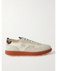 Berluti - Light Track Venezia Leather And Suede-trimmed Mesh Sneakers - Lyst