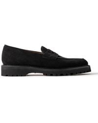 John Lobb - Lopez New Standard Suede Penny Loafers - Lyst