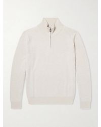 Brioni - Cashmere And Silk-Blend Half-Zip Sweater - Lyst