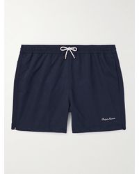Ralph Lauren Purple Label - Amalfi Straight-leg Logo-embroidered Swim Shorts - Lyst