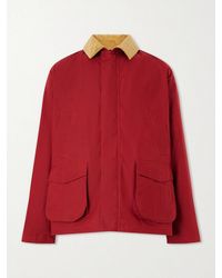 Fortela - Bristol Corduroy-Trimmed Waxed Cotton-Canvas Jacket - Lyst